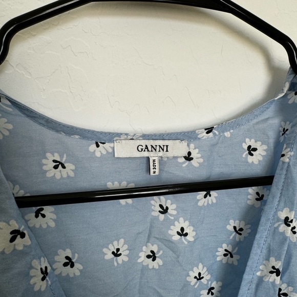 Ganni Light Blue Floral Dress - Picture 5 of 9